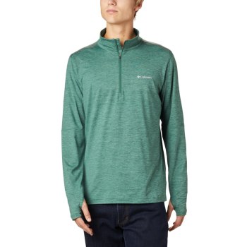 Columbia Tech Trail 1/4 Zip, Sudaderas Verdes Para Hombre | 231497-KRD